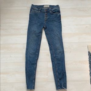 Free people High rise skinny jeans